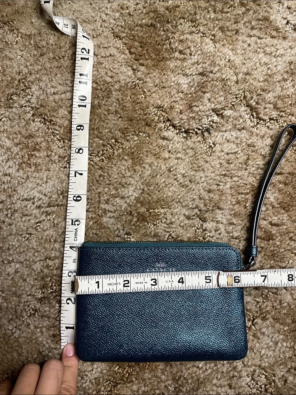 NWT Coach Blue Wristlet Wallet